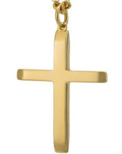 Men's Gold Stainless Steel Cross Necklace - John 19:30