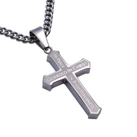 Men's Inlay Cross Necklace Guarded