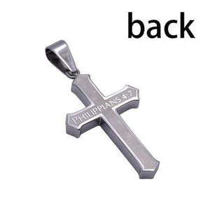 Men's Inlay Cross Necklace Guarded