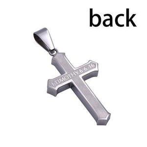 Men's Inlay Cross Necklace Man Of God