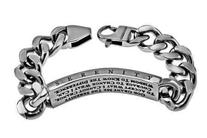 Men's Serenity Prayer Stainless Steel Bracelet