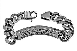 Men's Serenity Prayer Stainless Steel Bracelet