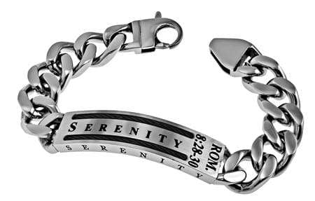 Stainless steel serenity prayer on sale bracelet