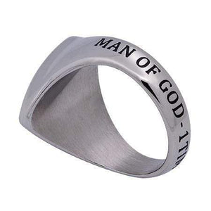 Men's Shield Cross Ring Man of God