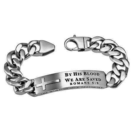 Men's Silver Neo Bracelet By His Blood Christian Bracelets