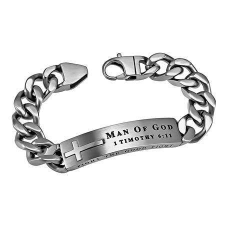 Amazon.com: Hebrew bracelet, men's bracelet, silver rectangle charm with  hebrew sentence: 'God bless you and watch over you', gray cord, for men :  Handmade Products