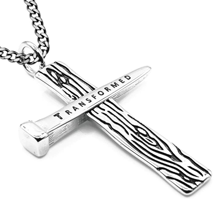 Men's Stainless Steel Calvary Cross Necklace  - Transformed