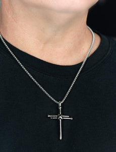 Men's Stainless Steel Nail Cross Necklace