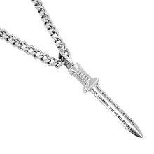 Men's Stainless Sword Necklace Ephesians 6:10