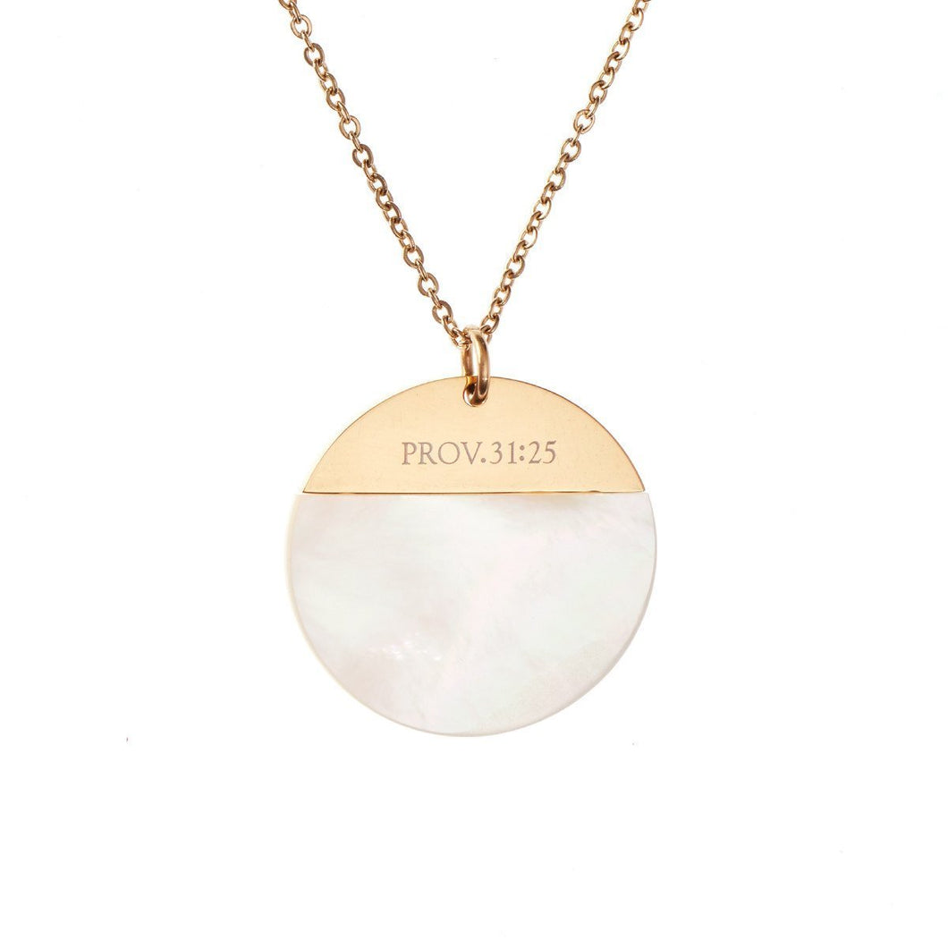 Mother of Pearl Shell Pendant with 14K Gold - 1 Pendant – funkyprettybeads