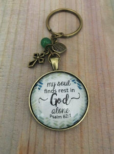 My Soul Finds Rest In God Alone Key Chain
