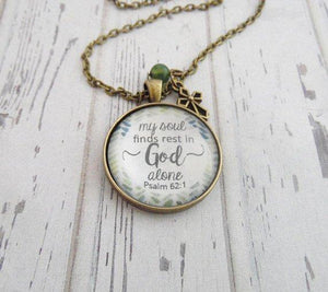 My Soul Finds Rest In God Alone Necklace