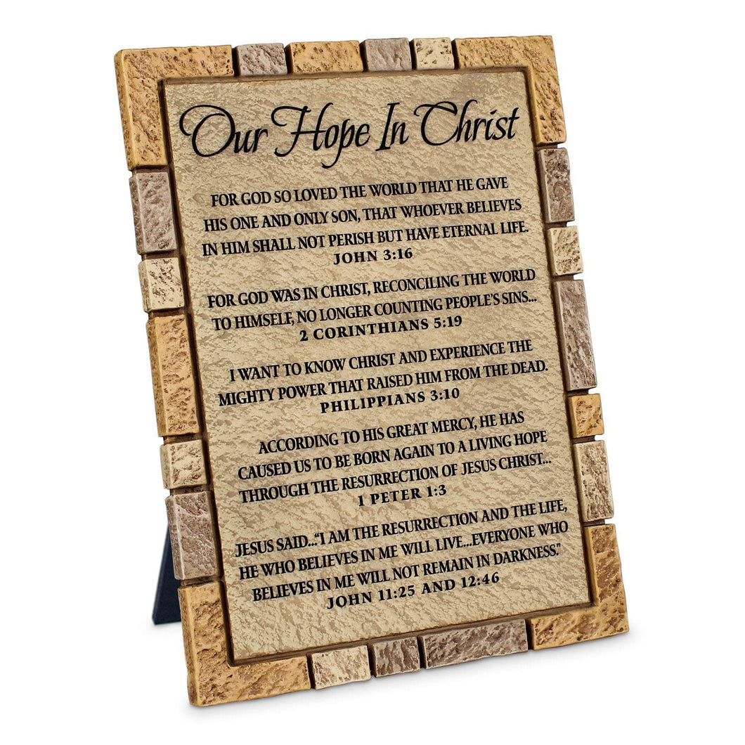 Our Hope In Christ Word Study Scripture Plaque