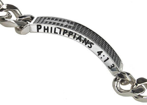 Philippians 4:13 Shield Cross Bracelet
