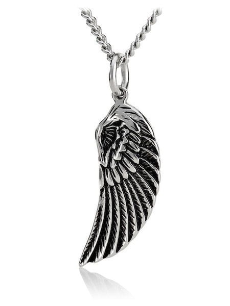 Women's Psalm 91:11 Stainless Steel Angel Wing Necklace