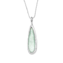 Roman Glass Pear Drop Necklace