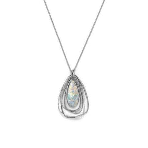Roman Glass Two Part Pear Drop Necklace