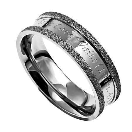 Silver Champagne True Love Waits Ring