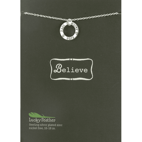 Silver Faith Hope Love Pendant Necklace