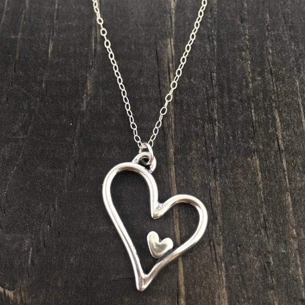 Sterling Silver I Have You In My Heart Necklace