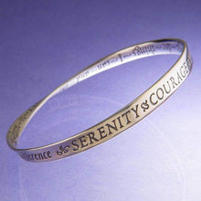 Sterling Silver Mobius Serenity Prayer Bracelet
