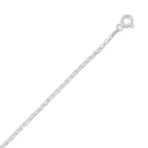 Sterling Silver Rolo Chain Necklace 18
