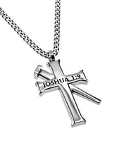 Strong And Courageous Cross Necklace With Nail
