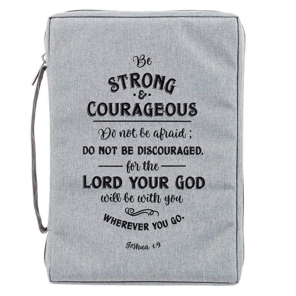 Strong And Courageous Joshua 1:9 Canvas Bible Cover