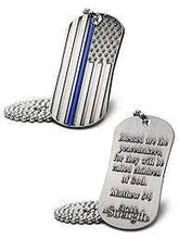 Thin Blue Line Dog Tag Necklace