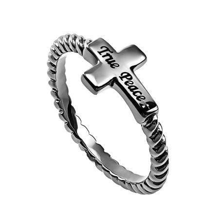 True Peace Simplicity Cross Ring