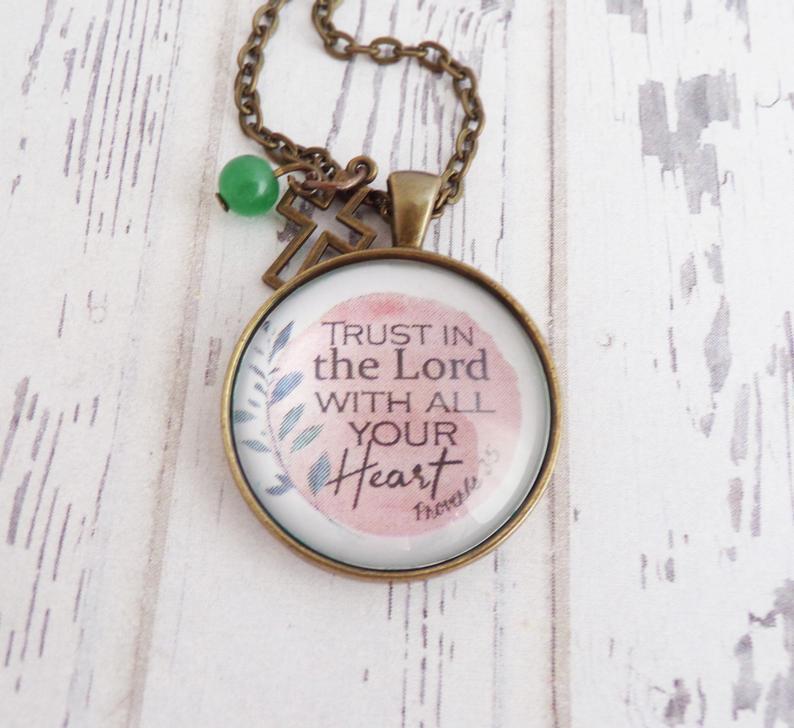 Trust In The Lord Proverbs 3:5 Necklace