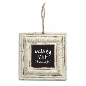 Walk By Faith Vintage Tin Sign
