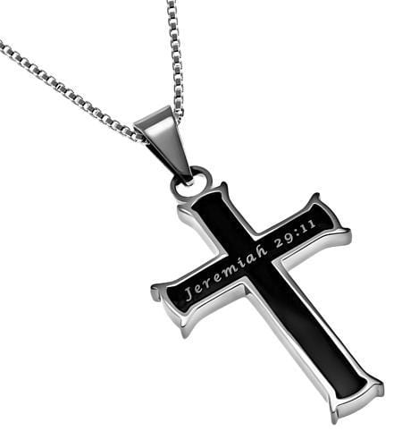 Women's Black Cross Necklace I Know | Atrio Hill