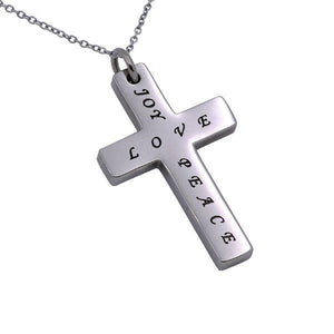 Women's Love Joy Peace Simplicity Cross Necklace