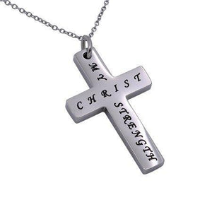 Women's Philippians 4:13 Simplicity Cross Necklace