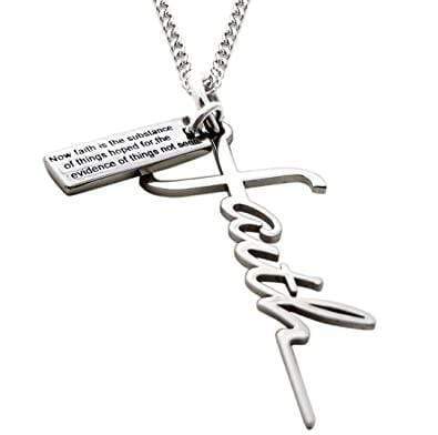 Women's Stainless Steel Faith Cross Necklace